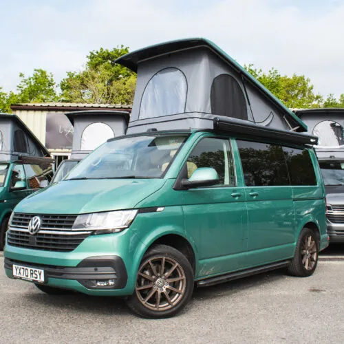 Angled-Front View of Campervan