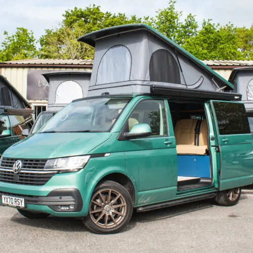 Angled-Front Open View of Campervan