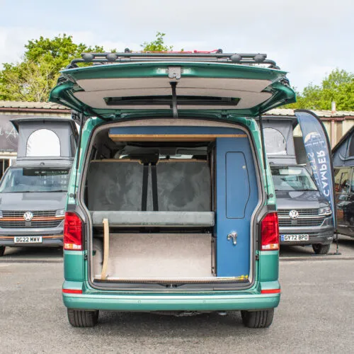 Open Behind View of Campervan