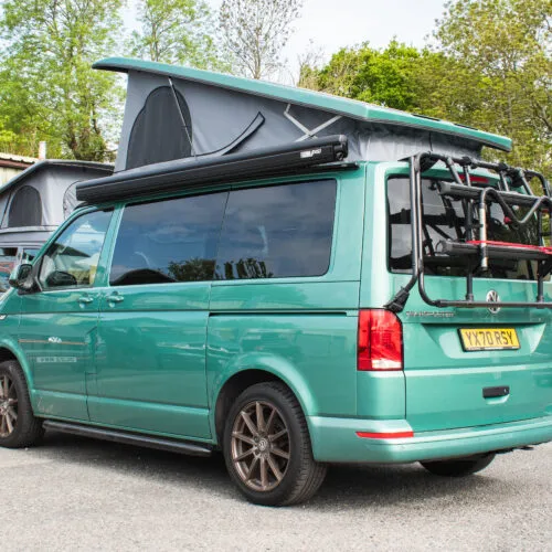 Back Rack View of Campervan