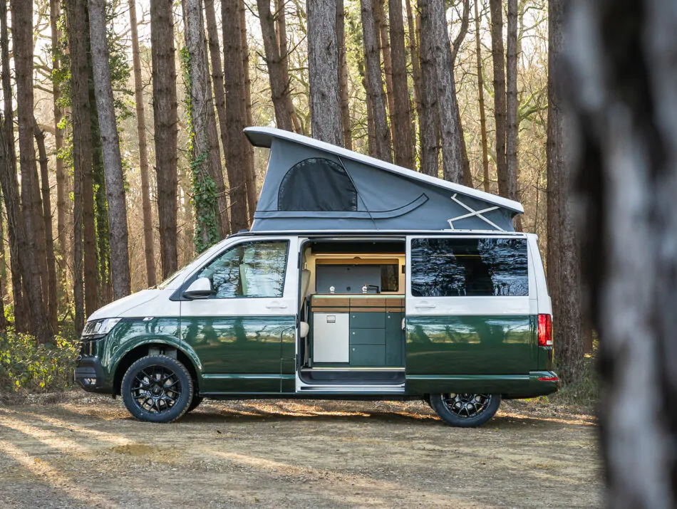 Cream and Green campervan