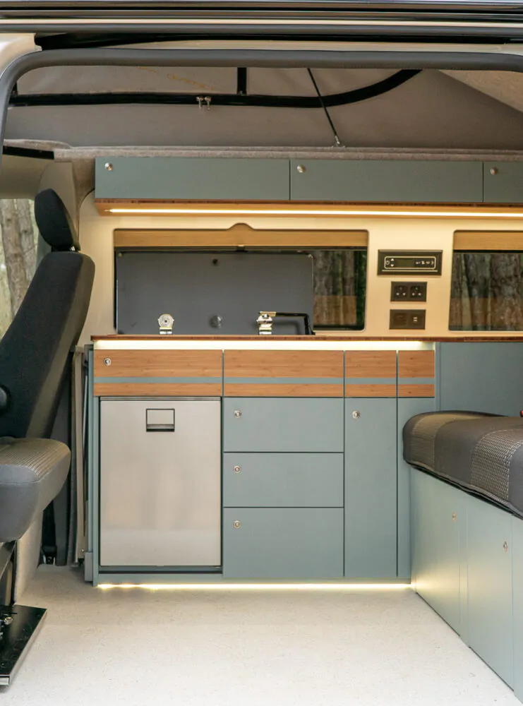 Lighting inside campervan