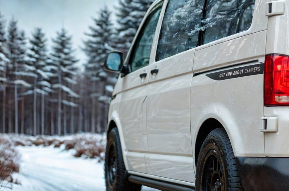 van in snow AI