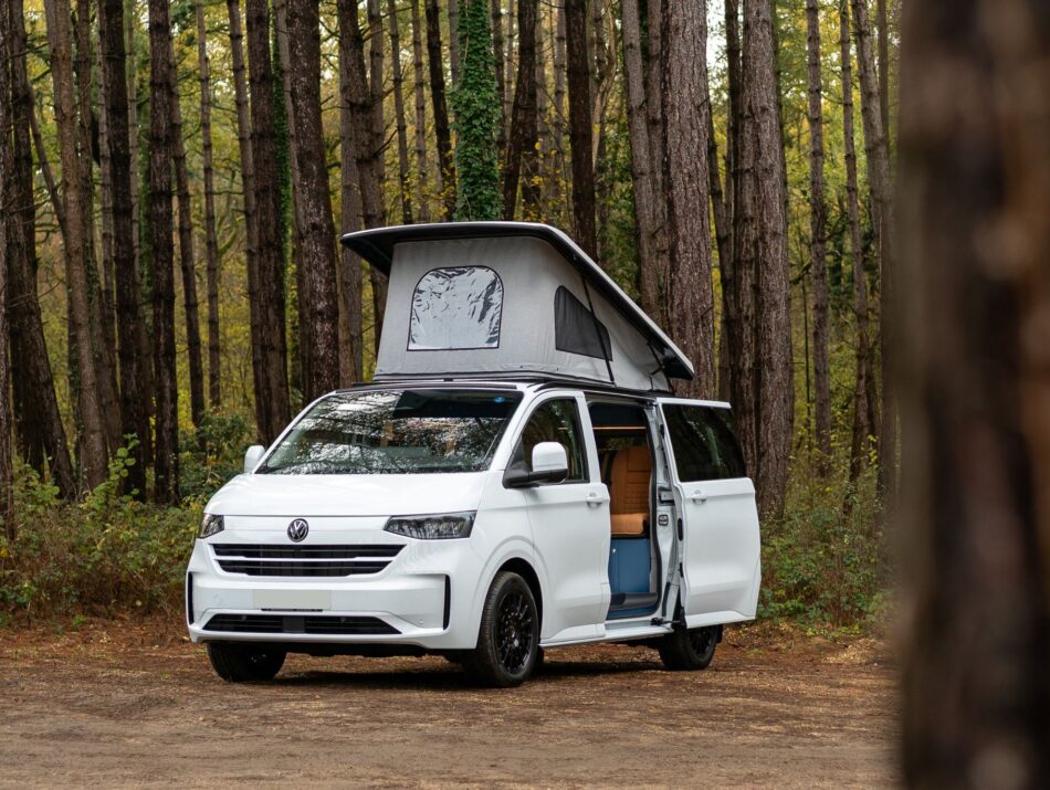 VW T7 in woodland