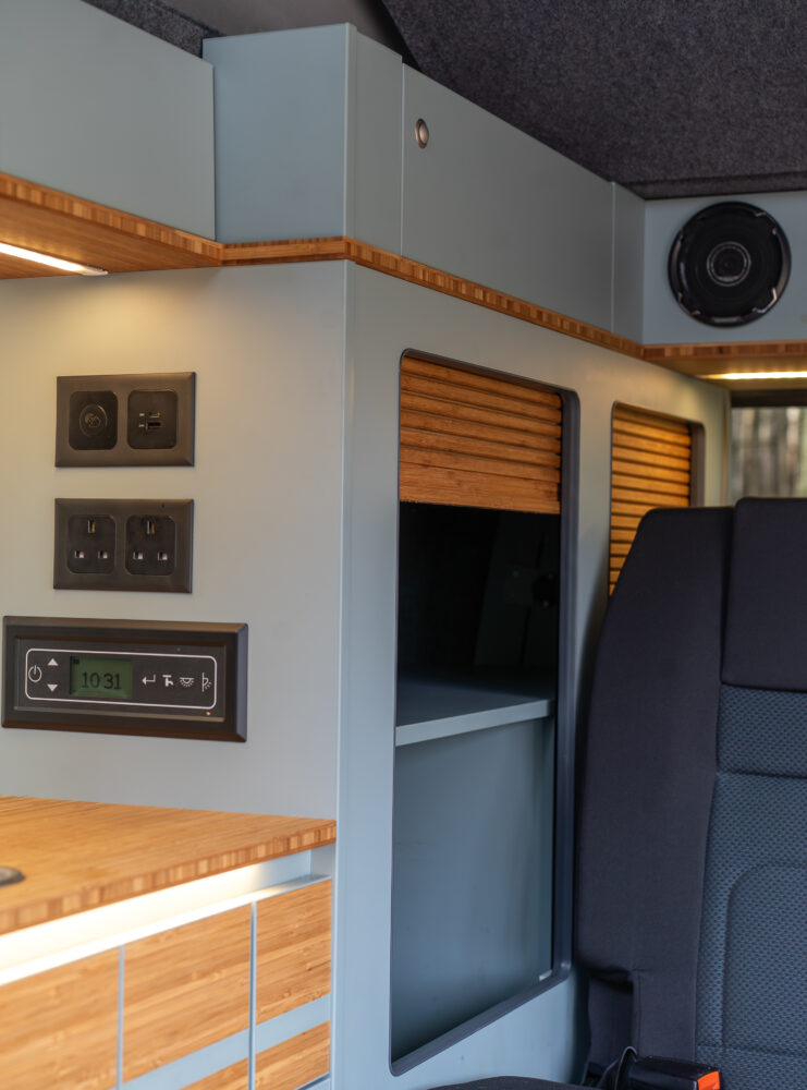 Tambour door storage