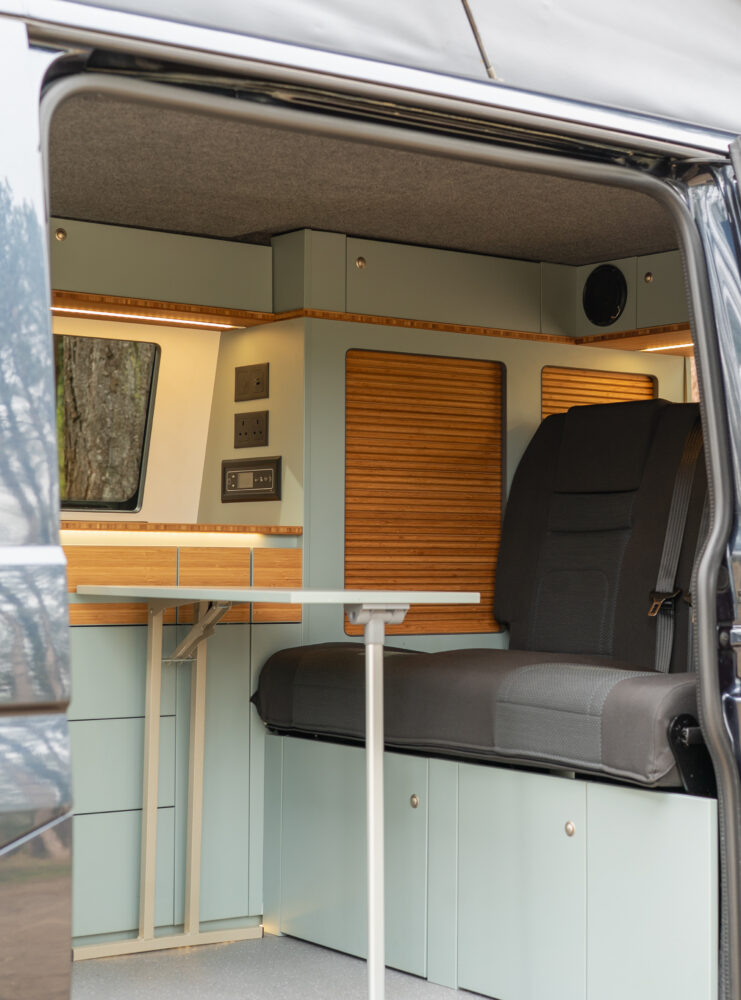 Table in campervan