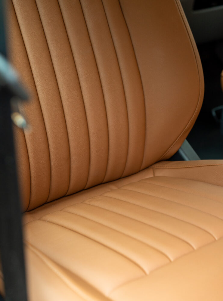 Upholstery details narrow tuck and roll