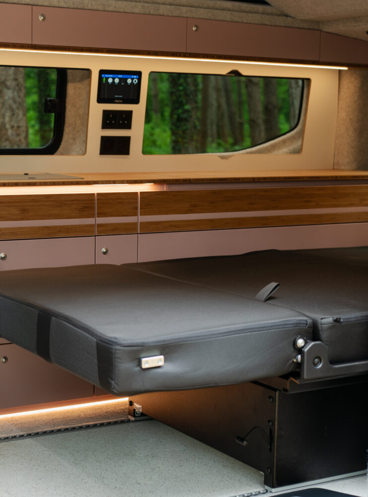 Stide bed system in bed mode